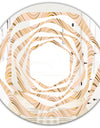 Abstract Luxury Beige Waves - Modern Round or Oval Wall Mirror - Whirl