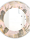 Golden Foliage III - Modern Round or Oval Wall Mirror - Wave
