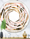 Golden Foliage III - Modern Round or Oval Wall Mirror - Whirl