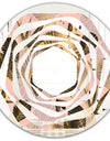 Golden Foliage III - Modern Round or Oval Wall Mirror - Whirl