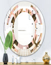 Golden Foliage III - Modern Round or Oval Wall Mirror - Space