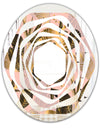 Golden Foliage III - Modern Round or Oval Wall Mirror - Whirl