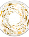 Golden Floral III - Modern Round or Oval Wall Mirror - Whirl