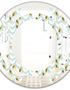 Golden Foliage X - Modern Round or Oval Wall Mirror - Space
