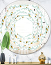 Golden Foliage X - Modern Round or Oval Wall Mirror - Whirl