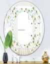Golden Foliage X - Modern Round or Oval Wall Mirror - Space