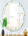 Golden Foliage X - Modern Round or Oval Wall Mirror - Triple C