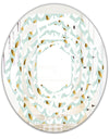 Golden Foliage X - Modern Round or Oval Wall Mirror - Whirl