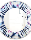 Retro Frangipani Flowers - Modern Round or Oval Wall Mirror - Wave