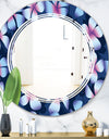 Retro Frangipani Flowers - Modern Round or Oval Wall Mirror - Triple C