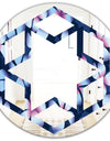 Retro Frangipani Flowers - Modern Round or Oval Wall Mirror - Hexagon Star