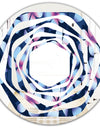 Retro Frangipani Flowers - Modern Round or Oval Wall Mirror - Whirl