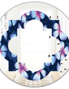Retro Frangipani Flowers - Modern Round or Oval Wall Mirror - Quatrefoil