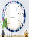 Retro Frangipani Flowers - Modern Round or Oval Wall Mirror - Triple C