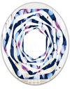 Retro Frangipani Flowers - Modern Round or Oval Wall Mirror - Whirl