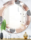 Circular Abstract Retro Geometric XIII - Modern Round or Oval Wall Mirror - Triple C