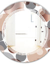 Circular Abstract Retro Geometric XIII - Modern Round or Oval Wall Mirror - Triple C