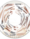 Circular Abstract Retro Geometric XIII - Modern Round or Oval Wall Mirror - Whirl