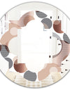 Circular Abstract Retro Geometric XIII - Modern Round or Oval Wall Mirror - Quatrefoil