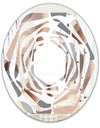 Circular Abstract Retro Geometric XIII - Modern Round or Oval Wall Mirror - Whirl