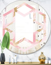 Abstract Flower Design IX - Cottage Round or Oval Wall Mirror - Hexagon Star