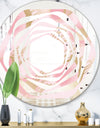 Abstract Flower Design IX - Cottage Round or Oval Wall Mirror - Whirl