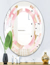 Abstract Flower Design IX - Cottage Round or Oval Wall Mirror - Space