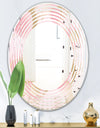 Abstract Flower Design IX - Cottage Round or Oval Wall Mirror - Wave