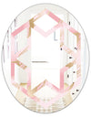 Abstract Flower Design IX - Cottage Round or Oval Wall Mirror - Hexagon Star