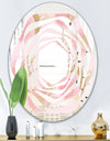 Abstract Flower Design IX - Cottage Round or Oval Wall Mirror - Whirl