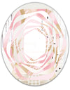 Abstract Flower Design IX - Cottage Round or Oval Wall Mirror - Whirl