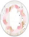 Abstract Flower Design IX - Cottage Round or Oval Wall Mirror - Quatrefoil