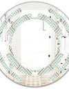 Ornament with decorative elements. - Modern Round or Oval Wall Mirror - Space