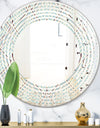 Ornament with decorative elements. - Modern Round or Oval Wall Mirror - Wave
