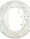 Ornament with decorative elements. - Modern Round or Oval Wall Mirror - Wave