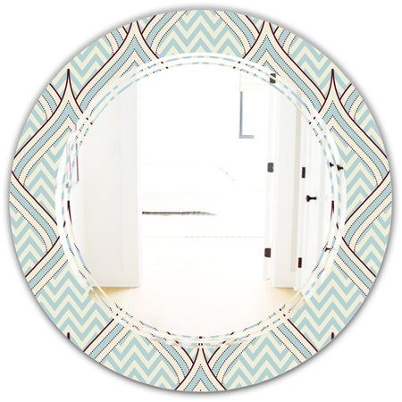 Ornament with decorative elements. - Modern Round or Oval Wall Mirror - Triple C