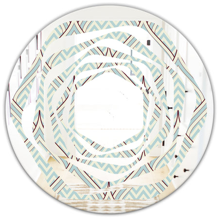 Ornament with decorative elements. - Modern Round or Oval Wall Mirror - Whirl