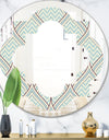 Ornament with decorative elements. - Modern Round or Oval Wall Mirror - Quatrefoil