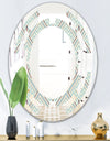 Ornament with decorative elements. - Modern Round or Oval Wall Mirror - Space