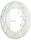 Ornament with decorative elements. - Modern Round or Oval Wall Mirror - Wave