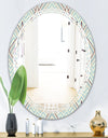 Ornament with decorative elements. - Modern Round or Oval Wall Mirror - Triple C