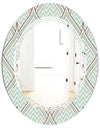 Ornament with decorative elements. - Modern Round or Oval Wall Mirror - Triple C