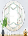 Ornament with decorative elements. - Modern Round or Oval Wall Mirror - Hexagon Star
