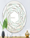 Ornament with decorative elements. - Modern Round or Oval Wall Mirror - Whirl
