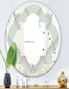 Ornament with decorative elements. - Modern Round or Oval Wall Mirror - Quatrefoil