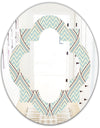 Ornament with decorative elements. - Modern Round or Oval Wall Mirror - Quatrefoil