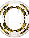 Art Deco Seal pattern - Modern Round or Oval Wall Mirror - Space