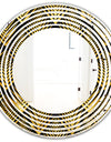 Art Deco Seal pattern - Modern Round or Oval Wall Mirror - Wave