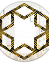Art Deco Seal pattern - Modern Round or Oval Wall Mirror - Hexagon Star