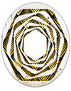 Art Deco Seal pattern - Modern Round or Oval Wall Mirror - Whirl